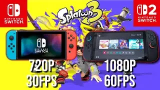 Splatoon 3 - Nintendo Switch 2 vs Switch 1 Handheld Comparison Gameplay
