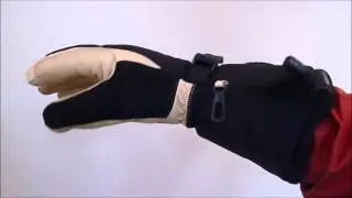Close up video: Free the Powder Long Cuff Ski Glove