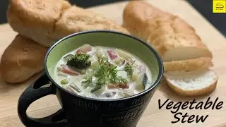 Coconut Vegetable Stew Recipe - Vegetable Stew Kerala Style - Easy Veg Stew for Appam