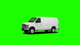cargo van in green screen free stock footage