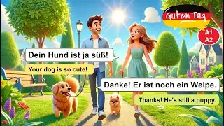Talking About Pets in German 🐾 | Simple German Conversation While Walking Your Dog