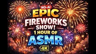 1 Hour Fireworks ASMR 🎆 Night Sky Explosions 🌙| No Music, No Talking | No AI | 4K