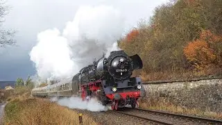 41 1144-9 zieht den Werra-Rennsteig-Express durch Th&uuml;ringen am 07.11.2021.