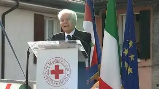 Il presidente Mattarella alla celebrazione dei 160 anni della Croce Rossa (Solferino, 22/06/2024)