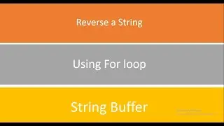 Reverse String | Using For loop