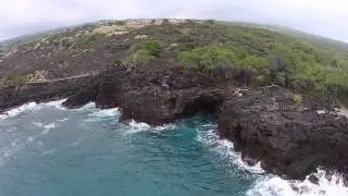 Drone Flying In To Cave - End of the World Cliff Jumpers - Kona, Big Island, Hawaii - DJI Phantom