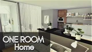 The Sims 4 - ONE ROOM HOME - Speed Build + CC LIST
