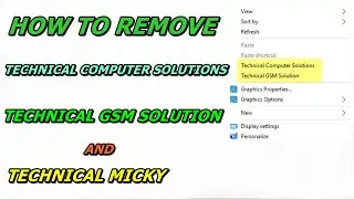 Remove Right Click Mouse Menu Technical Computer Solutions, Technical GSM Solution & Technical Micky