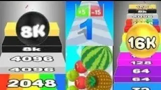 2048 | Ball Run Fruit Merge // Merge Number Run Master // Number Ball 3D Merge Games #cutiepie22yt