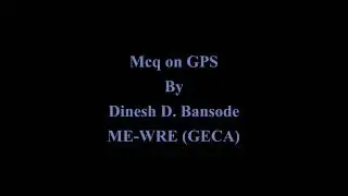 mcq on GPS