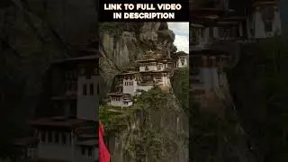 Monastery perched on a CLIFF! #buddhistmonastery #paro #bhutan