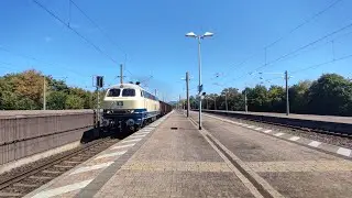 Baureihe 225 at Achern (Ocean Blue and Beige Livery)