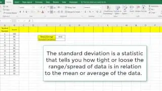 Standard Deviation in Excel