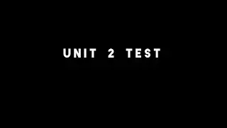 NCC Unit 2 Test