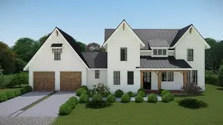 1.5-Story Modern Farmhouse Plan from The Plan Collection