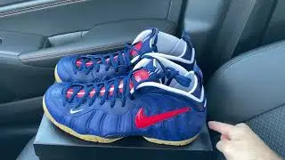 Nike Air Foamposite Pro USA Blue Void Gum Bottom sneakers
