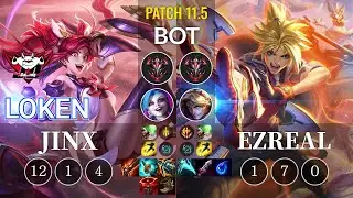 JDG LokeN Jinx vs Ezreal Bot - KR Patch 11.5
