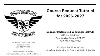 2026 2027 Superior CVI - Course Request Tutorial