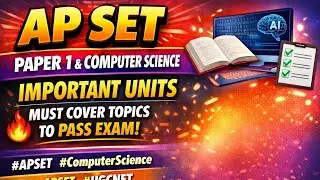 AP SET Paper 1 & Computer Science Important Units | Must Cover Topics to Pass Exam #APSET2025 