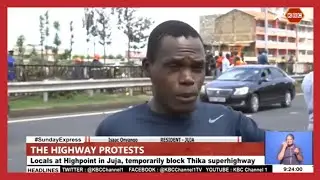Locals at Highpoint, Juja, temporarily block Thika superhighway