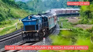 SGUJ WDP-4 20000 moving towards Patharkhola with 15909 Dibrugarh-Lalgarh Jn. Avadh Assam Express
