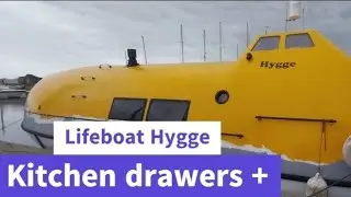 Lifeboat conversion Ep. 96: Last layer of glass in the cockpit and first kitchen drawers going in.