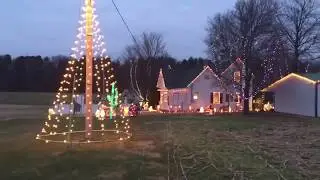 electric meter before and after turning on LOTS of Christmas lights