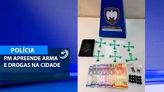 PM APREENDE ARMA E DROGAS NA CIDADE
