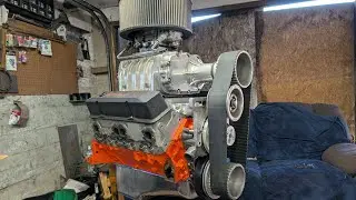  Blown Small block Chevy with Amazon head studs! Final assembly 