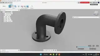 cara membuat pipa sambungan L di Autodesk fusion 360