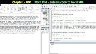 Introduction to Word VBA - Basics | Paragraphs | Sentences | Words