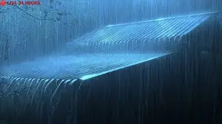 You Will Fall Sleep Instantly with Heavy Rain & Powerful Thunder Sounds on a Tin Roof in Rainforest😴