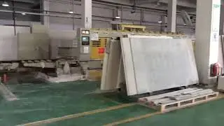 Solid surface (corian) quartz stone manufacture Factory video
