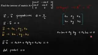 How to cheak orthogonality of a Matrix with example.
