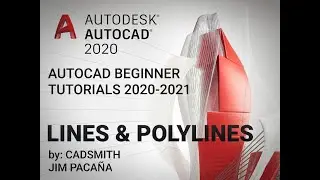 How to draw Lines and Polylines in Autocad 2021  (Basic Tutorials by  2021 CADSMITH)