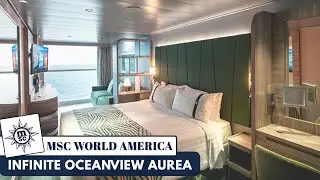 MSC World America | Infinite Ocean View Aurea Stateroom Walkthrough Tour | 2025 | 4K