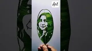 Ruchika Rathore's STUNNING Leaf Art Masterpieces Exposed Now #shorts #leaves