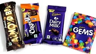 Amul Almond Bar Vs Crispello Vs DairyMilk Vs Gems