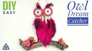 DIY Dream Catcher with Feathers | Macrame Owl Wall Hanging