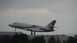 9H-HAM Dassault Falcon 2000LX take off from Dublin Airport, Ireland 🇮🇪 