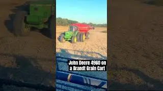 John Deere 4960 Pulling a Grain Cart #harvest24 #johndeere