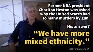 NRA president Charlton Heston&rsquo;s racist reasoning for US gun violence