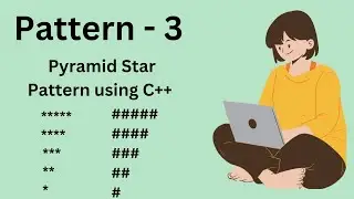 Inverted Pyramid Star pattern using C++ | Pyramid | Star Pattern - 3 | #coding #starpattern #pyramid