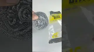 Stainless steel scrubber ☺️ #steelobrite #steelo #cleaningsupplies #ytshorts #youtubeshorts