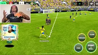 114 Rated TOTS Ronaldinho FREE-KICK is crazy BROKEN - FC MOBILE