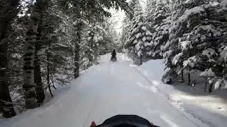 New Hampshire woods is beautiful! #snowmobiling 