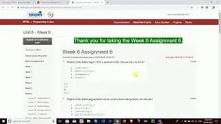 NPTEL Programming In Java Week 6 Assignment Solution Quiz