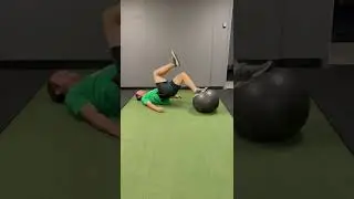 Exercise Ball Single Leg Glute Bridge