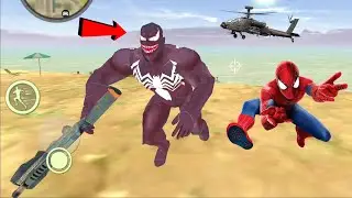 Neon Spider Rope Hero : Vice Town (Venom Fight on Sea) - Spider Rope Hero - Android Gameplay HD