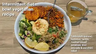 Vegetarian healthy diet bowl | Buddha bowl | Omad & Intermittent meal recipe | Cooking Monster